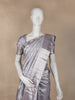 Grey Floral Woven Pure Kanchipuram Silk Saree - Diadem