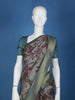 Grey Floral Designed Semi Tussar Saree - Diadem