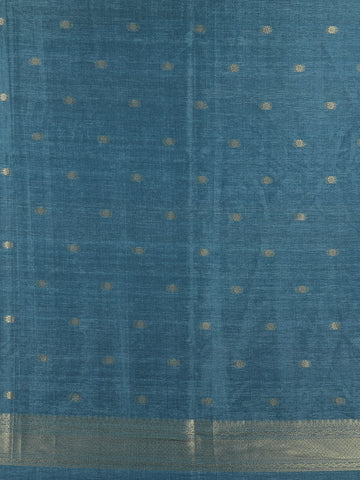 Grey Floral Designed Semi Tussar Saree - Diadem