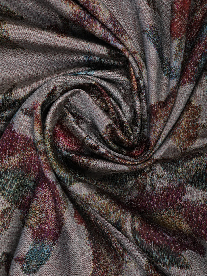 Grey Floral Designed Semi Tussar Saree - Diadem