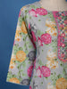 Grey Multicolor Floral Printed Cotton Salwar Suit - Diadem