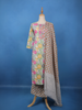 Grey Multicolor Floral Printed Cotton Salwar Suit - Diadem