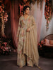 Grey Multicolour Floral Embroidered Patchwork Tissue Silk Palazzo Suit with Net Dupatta
