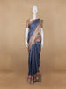 Grey Peacock Designed Semi Tussar Saree - Diadem