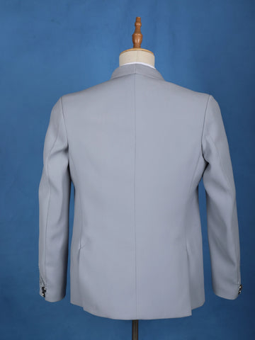 Grey Plain Men's Suit for Formal Wear - Diadem