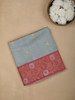 Grey Semi Tussar Silk Floral Designed Saree - Diadem