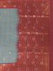 Grey Semi Tussar Silk Floral Designed Saree - Diadem