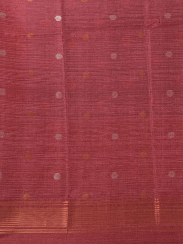 Grey Semi Tussar Silk Floral Designed Saree - Diadem