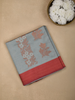 Grey Semi Tussar Silk Floral Designed Saree - Diadem