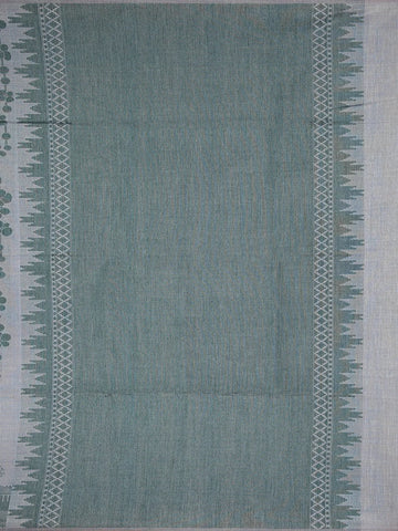 Grey Semi Tussar Silk Floral Designed Saree - Diadem