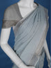 Grey Stripes Designed Cotton Saree - Diadem