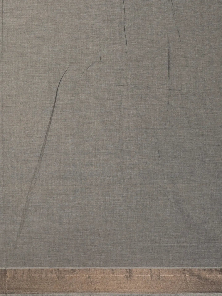 Grey Stripes Designed Cotton Saree - Diadem