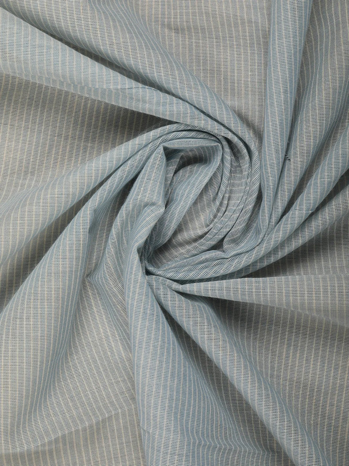 Grey Stripes Designed Cotton Saree - Diadem