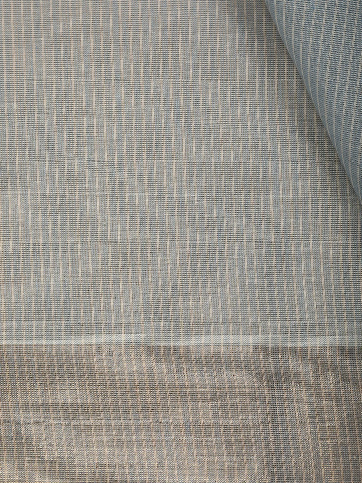 Grey Stripes Designed Cotton Saree - Diadem