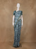 Greyish Blue Abstract Designed Semi Tussar Saree