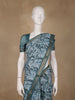 Greyish Blue Abstract Designed Semi Tussar Saree