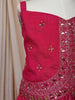 Hot Pink Embellished Design Crepe Kids Lehenga with Striped Dupatta