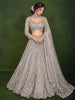 Ice Blue All Over Heavy Sequins and Shimmer Embellished Design Shimmer Bridal Lehenga with Matching Cape