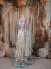 Ice Blue Floral Printed and Stone Embellished Design Tussar Silk Fancy Lehenga with Matching Dupatta