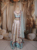Ice Blue Floral Printed and Stone Embellished Design Tussar Silk Fancy Lehenga with Matching Dupatta