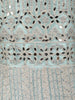 Ice Blue Geometric Embroidered Design Net Gown