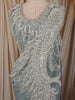 Ice Blue Heavy Beads Embroidered Design Shimmer Ready To Wear Saree with Designer Blouse