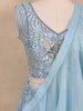 Ice Blue Sequins Embroidery Net Lehenga
