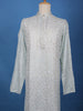 Icy Blue Geometric Sequin Designed Cotton Kurta - Diadem