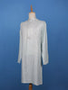 Icy Blue Geometric Sequin Designed Cotton Kurta - Diadem