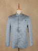 Icy Blue Geometric Design Viscose Men's Suit
