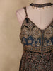 Indigo Black Ajrakh Printed Design Crepe Palazzo Suit with Dupatta