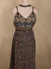 Indigo Black Ajrakh Printed Design Crepe Palazzo Suit with Dupatta
