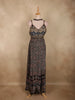 Indigo Black Ajrakh Printed Design Crepe Palazzo Suit with Dupatta