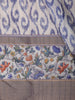 Indigo Blue Abstract Printed Design Semi Tussar Saree