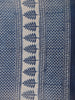 Indigo Blue Block Printed Mul Mul Cotton Saree