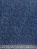 Indigo Blue Block Printed Mul Mul Cotton Saree