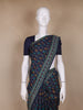 Indigo Floral Designed Chanderi Cotton Saree - Diadem
