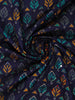 Indigo Floral Designed Chanderi Cotton Saree - Diadem