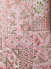 Ivory And Pink Geometric Floral Embroidered Cotton Sherwani - Diadem