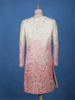 Ivory And Pink Geometric Floral Embroidered Cotton Sherwani - Diadem