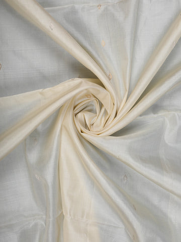 Ivory Cream Diamond motifs Zari Woven Soft Silk Saree - Diadem