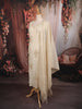 Ivory Cream Floral Beads Embroidered Design Pure Cotton Party Wear Straight Cut Salwar Suit with Matching Dupatta
