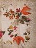 Ivory Cream Floral Printed Design Chiffon Party Wear Saree with Scalloped Border