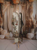 Ivory Cream Floral Printed Design Crepe Silk Straight Cut Salwar Suit with Matching Dupatta