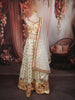 Ivory Cream Floral Printed and Stone Embellished Design Raw Silk Bridesmaid Lehenga Choli with Matching Dupatta