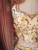 Ivory Cream Floral Printed and Stone Embellished Design Raw Silk Bridesmaid Lehenga Choli with Matching Dupatta