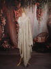 Ivory Cream Floral Thread Embroidered Design Chiffon Straight Cut Salwar Suit with Matching Designer Dupatta