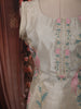 Ivory Cream Floral Thread Embroidered Design Chiffon Straight Cut Salwar Suit with Matching Designer Dupatta