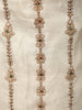 Ivory Cream Floral Vine Thread Embroidered Design Tissue Banarasi Festive Wear Palazzo Suit with Matching Choker Dupatta