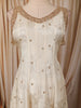 Ivory Cream Floral Zari Woven Design Silk Anarkali Salwar Suit with Contrast Ruby Red Dupatta